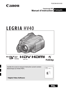 Canon LEGRIA HV 40 Manuel utilisateur