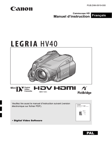 LEGRIA HV40 | Mode d'emploi | Canon LEGRIA HV 40 Manuel utilisateur | Fixfr