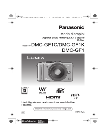 DMC GF1C | Panasonic DMC GF1 Mode d'emploi | Fixfr