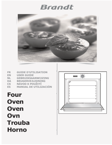 BXP6355B | BXP6575X | BXP6132B | BXP6355X | BXP6332W | BXP6332B | Manuel du propriétaire | Brandt BXP6355W Four encastrable pyrolyse Manuel utilisateur | Fixfr