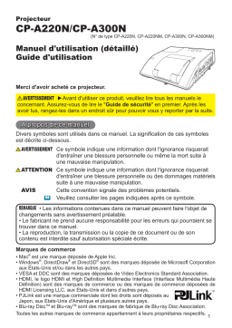 Hitachi CP-A300N Manuel utilisateur