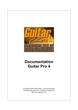 GUITAR PRO 4 Manuel utilisateur