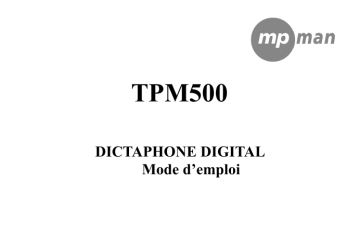 MPMan TPM 500 Mode d'emploi | Fixfr