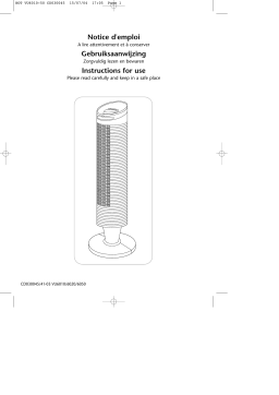 CALOR VU6050 Manuel utilisateur