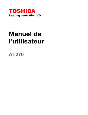 Mode d'emploi | Toshiba AT270 Manuel utilisateur | Fixfr