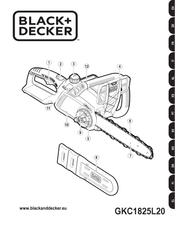 Black & Decker Elagueuse à batterie lithium GKC1825L20 25cm 18v Mode d'emploi | Fixfr
