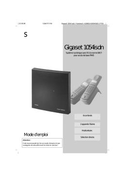 Siemens GIGASET 1054ISDN Manuel utilisateur