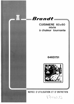 Brandt 646D5 Manuel utilisateur