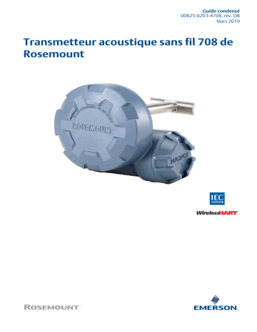 Mode d'emploi | Rosemount 708 Transmetteur acoustique sans fil Manuel utilisateur | Fixfr