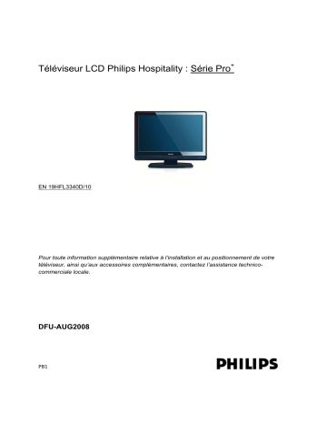 Manuel du propriétaire | Philips 19HFL3340D Manuel utilisateur | Fixfr