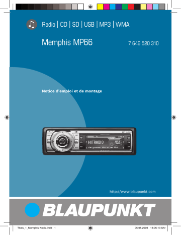 Manuel du propriétaire | Blaupunkt MEMPHIS MP66 Manuel utilisateur | Fixfr