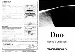 Thomson TD63376 Manuel utilisateur