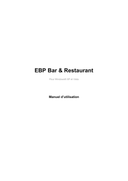 EBP Bar & Restaurant Manuel utilisateur