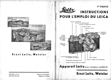 Leica III a Mode d'emploi | Fixfr