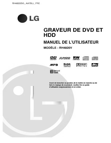 LG RH4820SVL Manuel du propriétaire | Fixfr