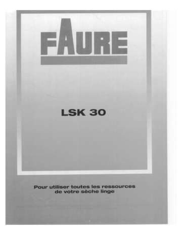 Faure LSK30W1 Manuel utilisateur | Fixfr