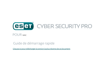 ESET Cyber Security 6 Pro Manuel utilisateur | Fixfr