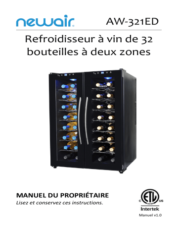 AW-321ED-REM | NewAir AW-321ED 32-Bottle Stainless Steel Dual Zone Wine Cooler  Manuel utilisateur | Fixfr