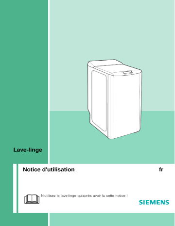 Manuel du propriétaire | Siemens WP12T382 Manuel utilisateur | Fixfr