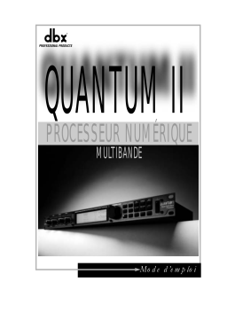 dbx Quantum II Manuel utilisateur