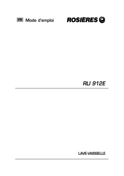 ROSIERES RLI 912E Lave-vaisselle Manuel utilisateur