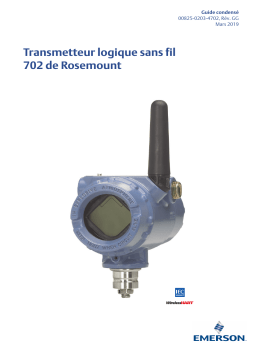 Rosemount 702 Transmetteur logique sans fil Manuel utilisateur