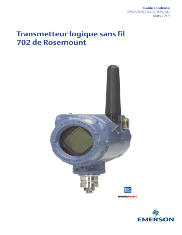 Mode d'emploi | Rosemount 702 Transmetteur logique sans fil Manuel utilisateur | Fixfr