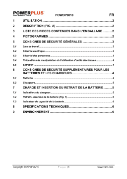 Powerplus POWDP9010 Manuel utilisateur