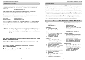 Manuel du propriétaire | Evolution MK425C Manuel utilisateur | Fixfr