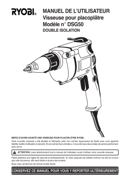 Ryobi DSG50 Manuel utilisateur