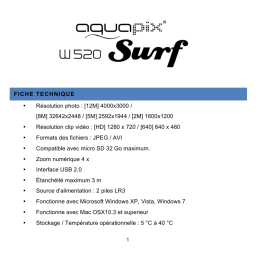 Easypix W520 Surf Manuel utilisateur
