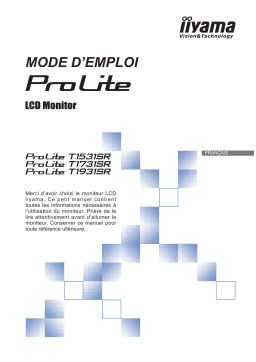 iiyama T1731SR Manuel utilisateur