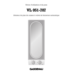 Gaggenau VL051707 Manuel utilisateur