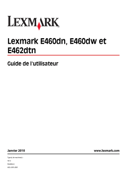 Lexmark E460DN Manuel utilisateur