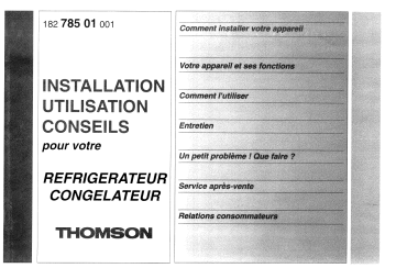 Manuel du propriétaire | Thomson CRISTAL35 Manuel utilisateur | Fixfr