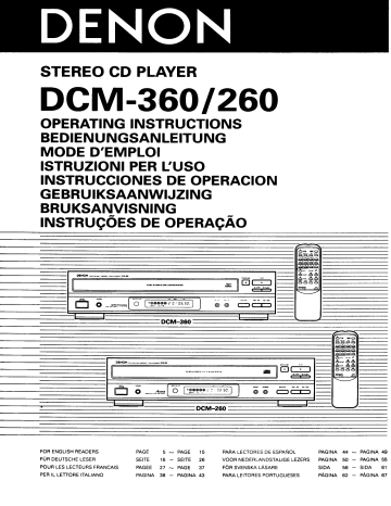 Manuel du propriétaire | Denon DCM-260 Manuel utilisateur | Fixfr