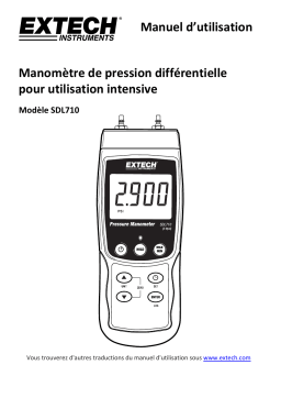 Extech Instruments SDL710 Differential Pressure Manometer/Datalogger Manuel utilisateur