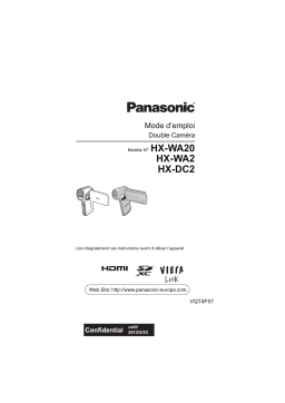 Panasonic HX WA20 Mode d'emploi