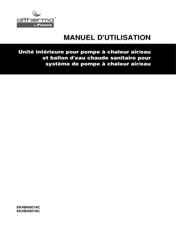 Manuel du propriétaire | Daikin EKHBH007AC Manuel utilisateur | Fixfr