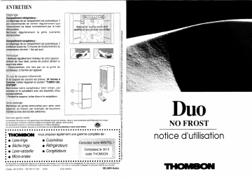 CDV33 | CDV337 | Manuel du propriétaire | Thomson DV337 Manuel utilisateur | Fixfr