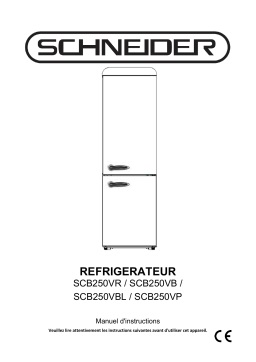 Schneider SCB250VBL Réfrigérateur combiné Manuel utilisateur