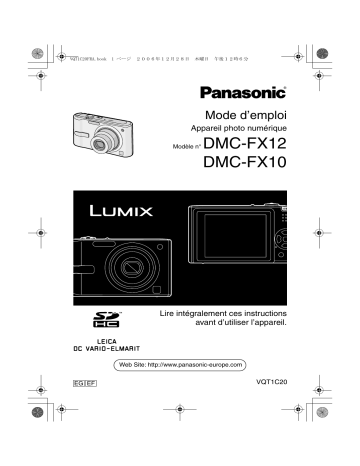 DMC FX10 | Panasonic DMC FX12 Mode d'emploi | Fixfr