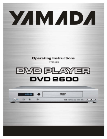 Manuel du propriétaire | YAMADA DVD-2600 Manuel utilisateur | Fixfr