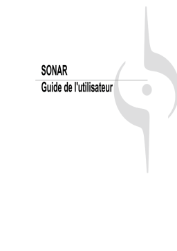 Cakewalk Sonar 8.5 Manuel utilisateur