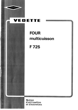 Vedette F725 Manuel utilisateur