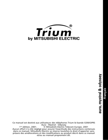 TRIUM AURA | Trium Mystral | Mitsubishi Trium Odyssey Mode d'emploi | Fixfr