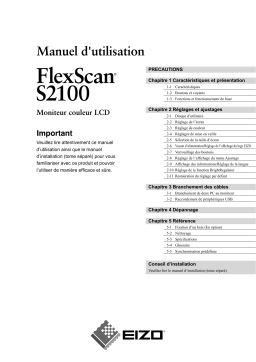 Eizo FLEXSCAN S2100 Manuel utilisateur