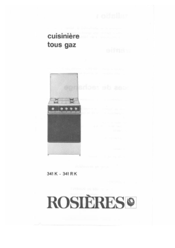 ROSIERES 341 RK Manuel utilisateur