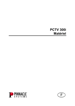 Pinnacle PCTV 300i Manuel utilisateur