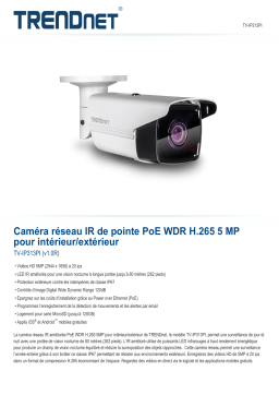 Trendnet TV-IP313PI Indoor / Outdoor 5MP H.265 WDR PoE Enhanced IR Network Camera Fiche technique